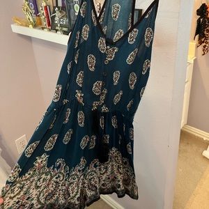 blue romper with cute design